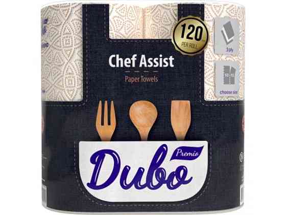 Рушники папер 3-шар Chef Assist Premio 120арк 2рул (гільза) ТМ Диво Solmir Київ