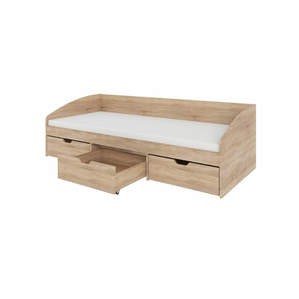 Ліжко односпальне з ящиками Еверест Комфорт 3 193х84х59 см Дуб сонома (DTM-5727) Дніпро - фото 8