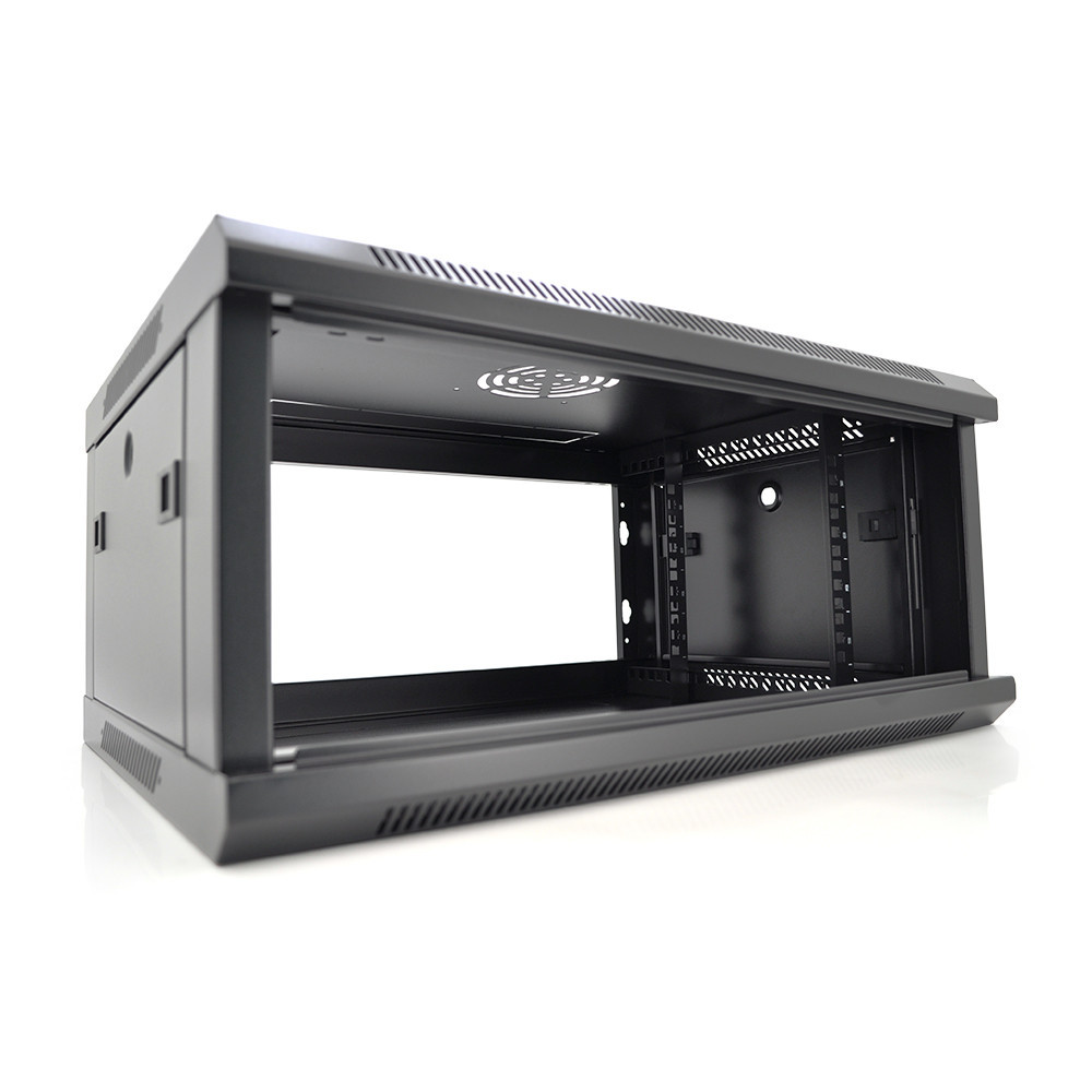 Шафа Merlion 4U, 600*600*279 (Ш*Г*В)мм  загартоване скло, чорна, сталь 1,2мм з замком Київ - фото 2