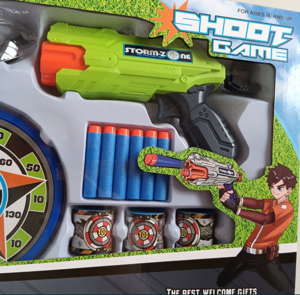 Пистолет бластер на паралонных патронах игрушка Киев - изображение 2