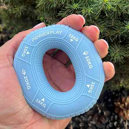 Еспандер кистьовий силіконовий PowerPlay PP-4331 Hand Grip Light 10-15-20 кг. Блакитний Київ