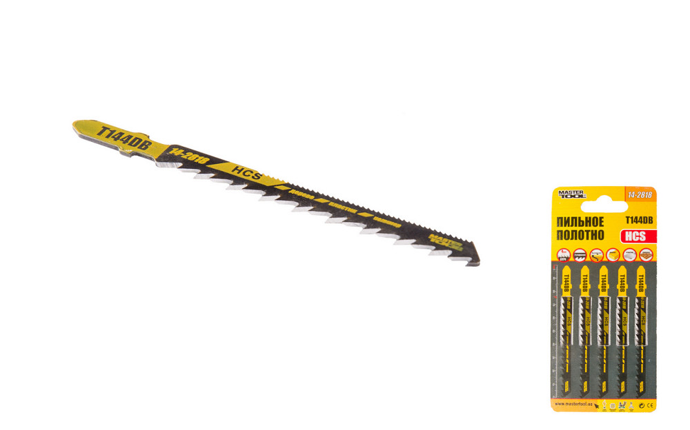 MASTERTOOL Полотно пильне для лобзика MASTERTOOL T144DB 5 шт дерево/пластик швидкий прямий різ/ Коломия - фото 1
