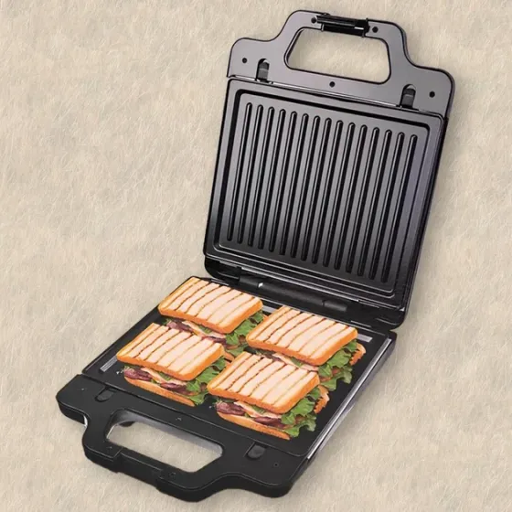 Сендвічниця 3 в 1 SK-BBQ-852 1400 Вт з антипригарним покриттям, вертикальним зберіганням та індикатором Одеса