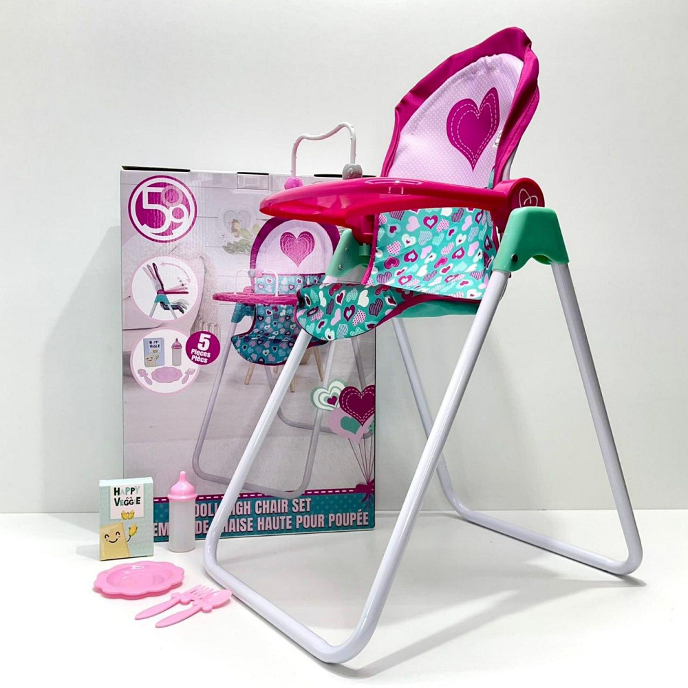 Ляльковий стільчик для годування ляльок FiVEoNiNE Рожевий (T771057) Чернигов - изображение 1