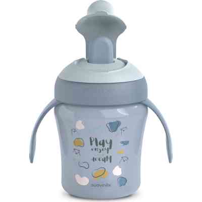 Поильник-непроливайка Suavinex Bear Family чашка с носиком, 200 мл +6 мес. голубая (402641) Винница