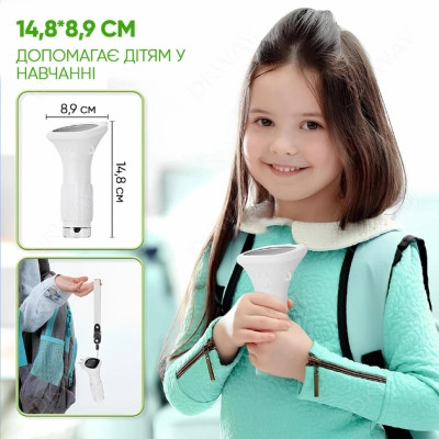 Детский микроскоп DKWAY портативный карманный с экраном Macro IPS KM1000 белый (460589319) Винница - изображение 6