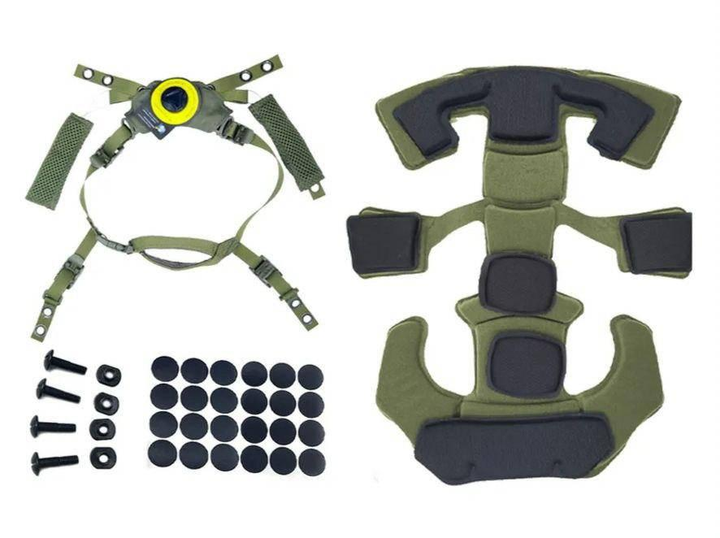 Обвіс для шолома FAST підвісна система + захисні подушки + бічні рейки ARC + шрауд (Оливковий) Вінниця - фото 5