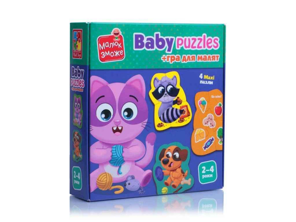 Игра развивающая Хатные любимцы пазлы картонные VT1722-25 ТМ VLADI TOYS Киев - изображение 1