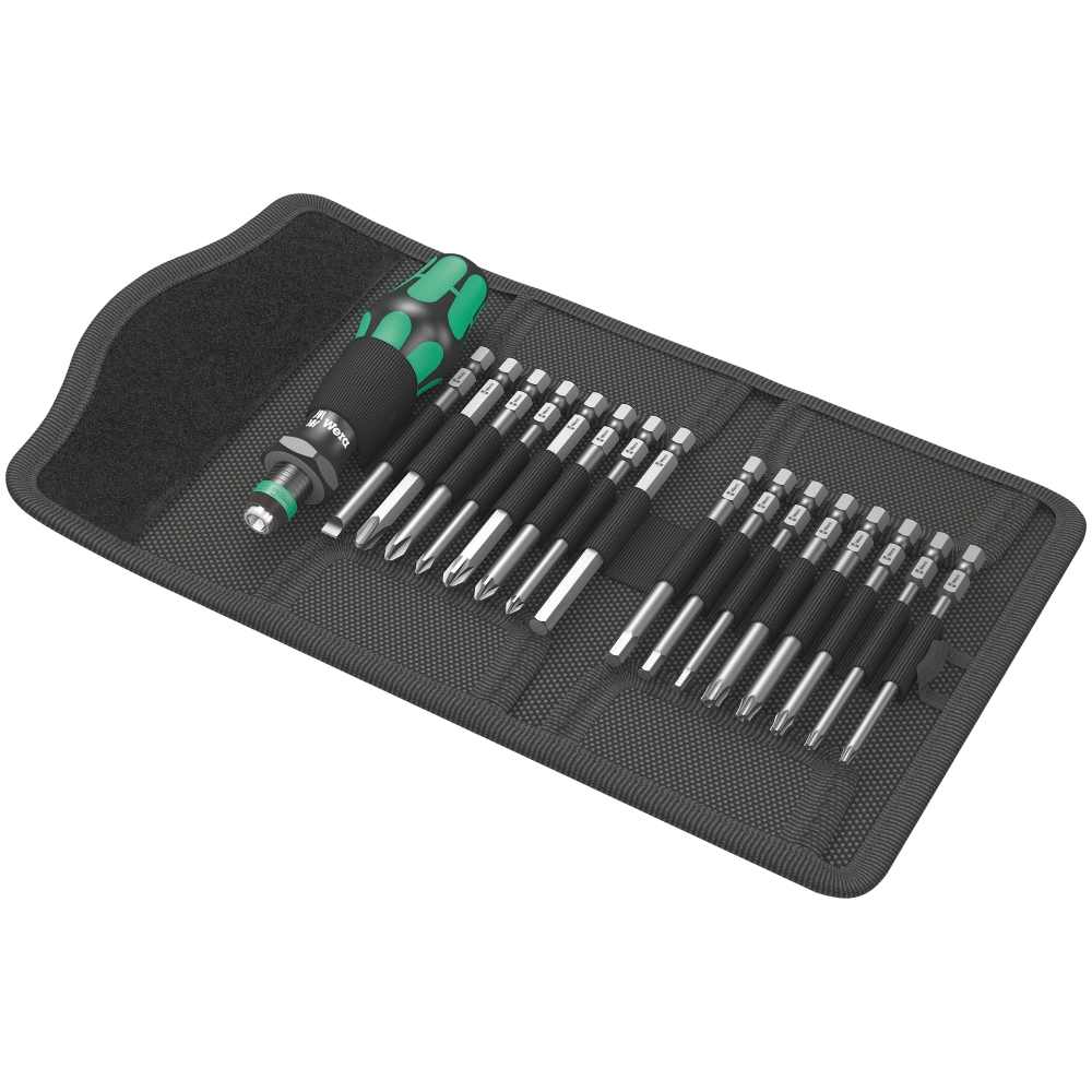 Отвертка Wera Kraftform набор 17шт, битодержатель 1/4