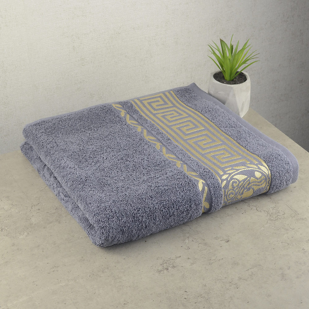 Набір махрових рушників 3шт GM Textile 50х90см, 50х90см, 70х140см Caesar 450г / м2 (Сірий) Суми - фото 4