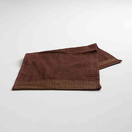 Махровий кухонний рушник з бордюром 30х50 см 400г/м2 GM Textile (Коричневий) Суми