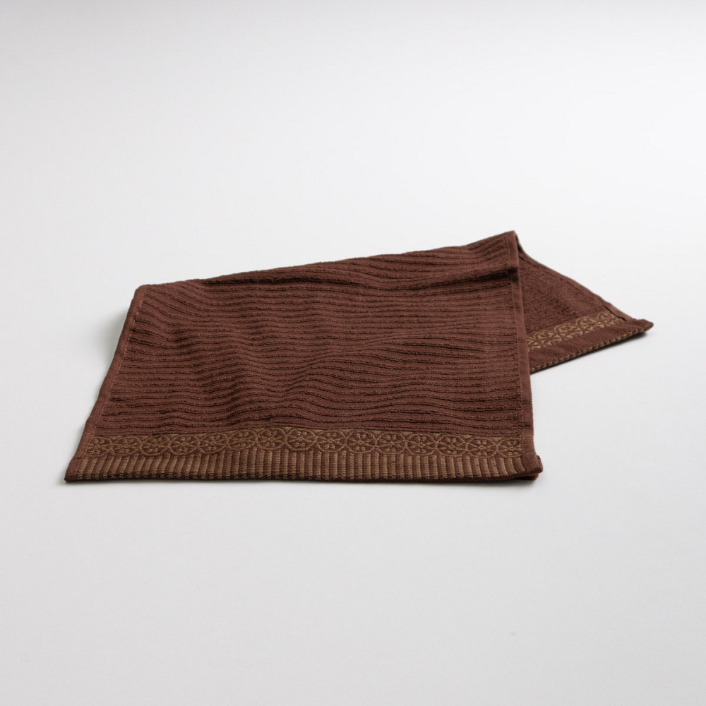 Махровий кухонний рушник з бордюром 30х50 см 400г/м2 GM Textile (Коричневий) Суми - фото 1