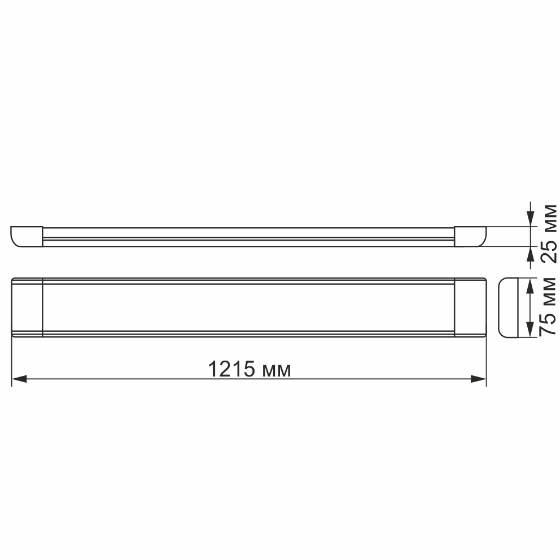 LED Світильник лінійний 54W 1,2м 5000К 220V VL-BN-54125 Videx Житомир