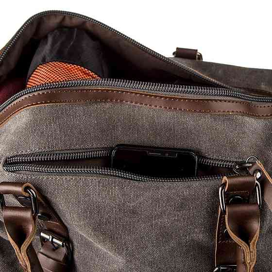 Дорожня сумка текстильна Vintage 20169 Сіра Київ