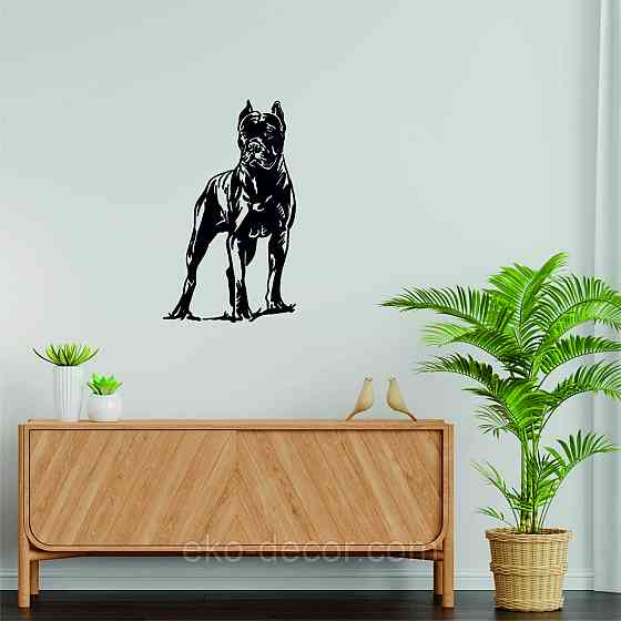 Декоративное настенное Панно «Кане-корсо», Декор на стену 110*65 см, Черный Киев