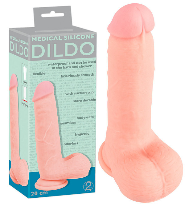 Фалоімітатор з мошонкою Medical Silicone 20 Sex Aura Київ - фото 2