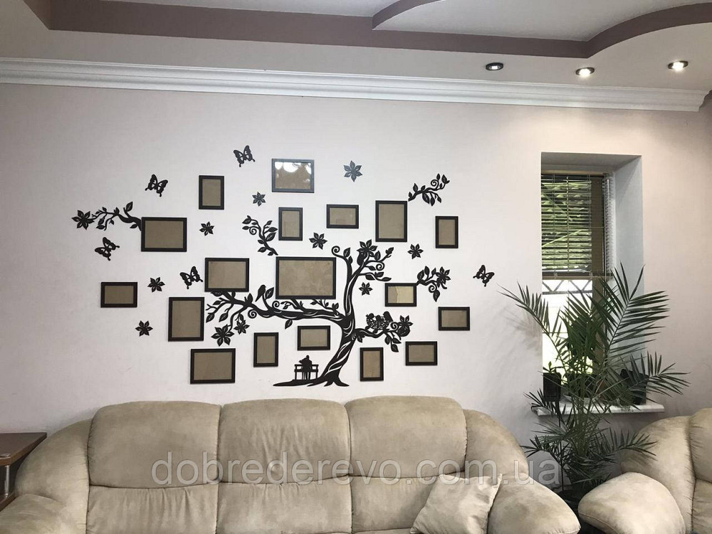 Семейное дерево на 18 фотографий / семьи / фоторамка / картина / композиция / коллаж / подарок Вижница - изображение 2