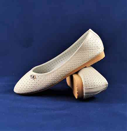 Жіночі Балетки Бежеві Перламутр Мокасини Туфлі (розміри: 36,38) — 13-3 Дніпро