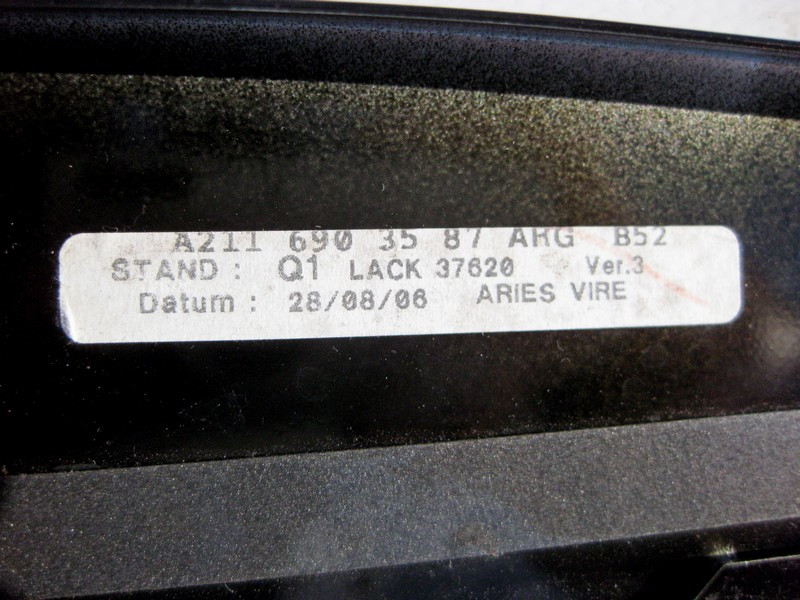 Mercedes-Benz  A2116903587 Вертикальний молдинг задніх лівих дверей E-Class S211 універсал Одесса - изображение 3