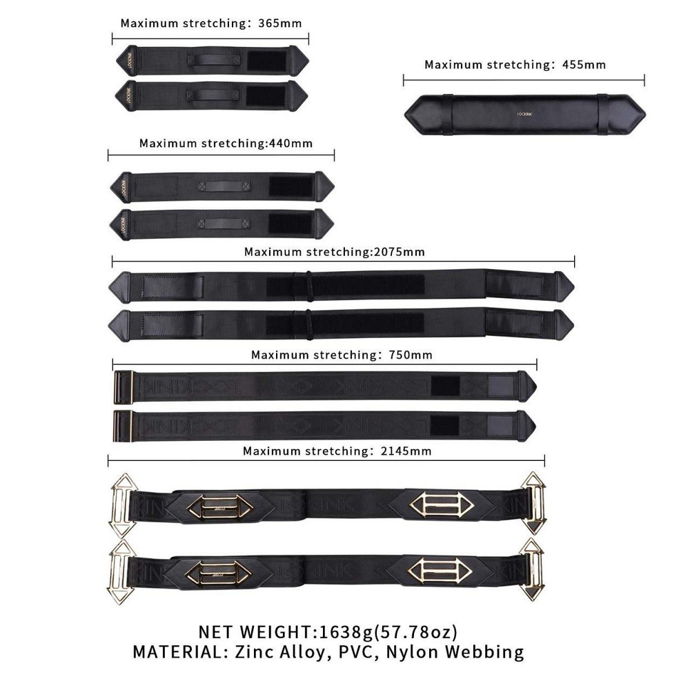 Фіксатори рук і ніг для ліжка LOCKINK BDSM Adjustable Bed Restraint Kit Sex Aura Київ - фото 3