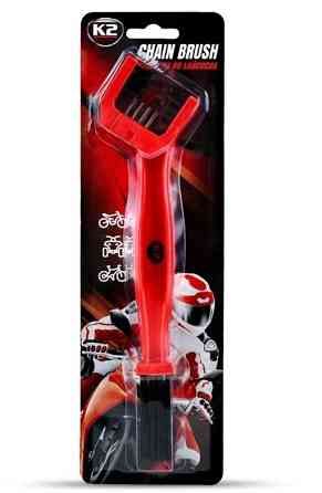 K2 W612 Chain Brush — Щітка для очищення ланцюгів (мото / вело) | 3-стороння чистка Ковель