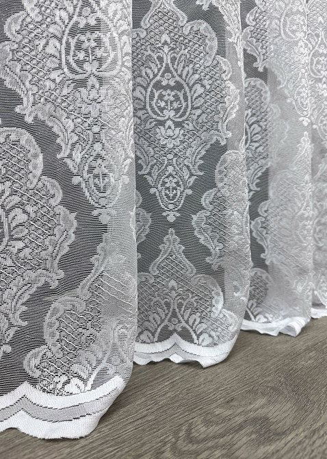 Тюль жакардова колір білий 1226т Київ - фото 8
