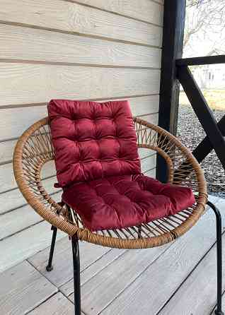 Подушка для стільців (40x40х5 см) Decorator Velour колір бордовий 84-118 Київ