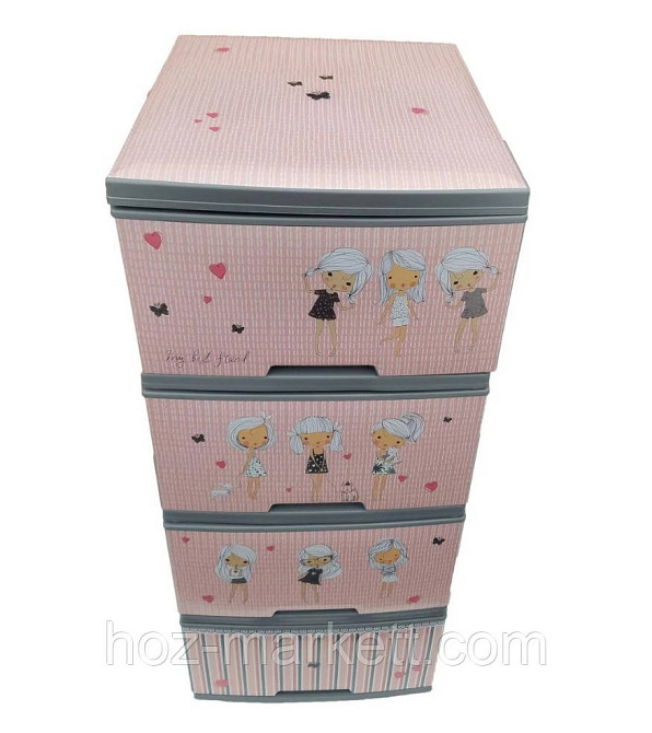 Комод пластиковий у дитячу "Дівчата" Алеана Харків - фото 2