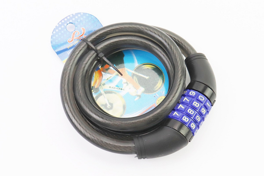 Замок протиугінний тросовий 1200х12мм з 4-х значним кодом, TY427 Київ - фото 1