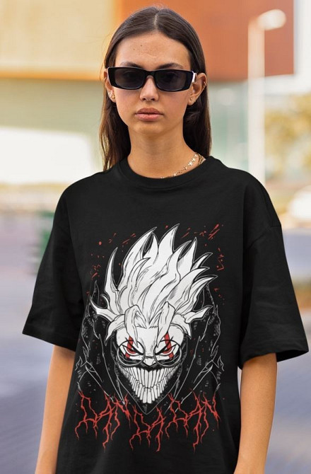 Футболка аниме Дандадан Окарун Окарун Момо оверсайз (S/M/L) Черний AnimeJ0907 Днепр - изображение 3