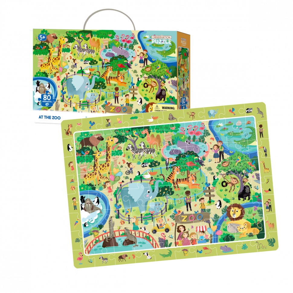Пазл навчальний DoDo "Зоопарк" 300259, 80 деталей Вінниця - фото 2