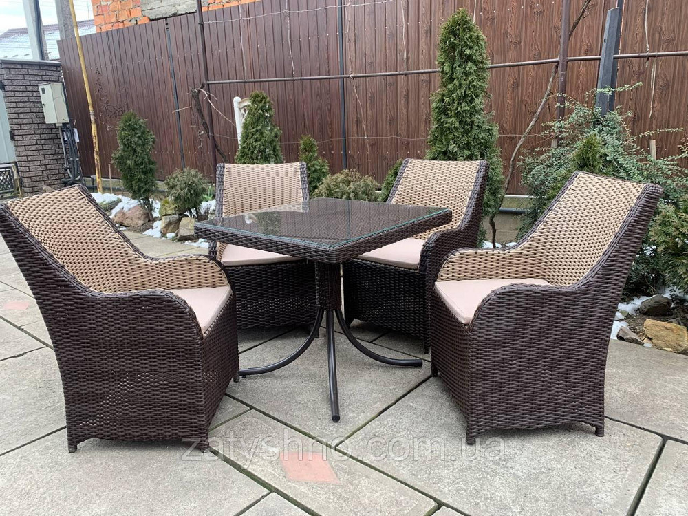 Мебель с ротангу, 4 кресла и стол плетеный Киев - изображение 8