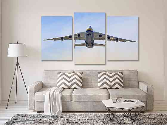 Модульная картина в гостиную / спальню Літак Мрія  Art-697_3 70x130 см Киев