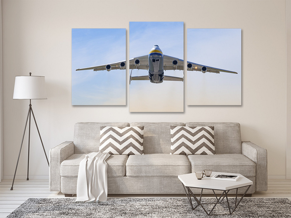 Модульная картина в гостиную / спальню Літак Мрія  Art-697_3 70x130 см Киев - изображение 2