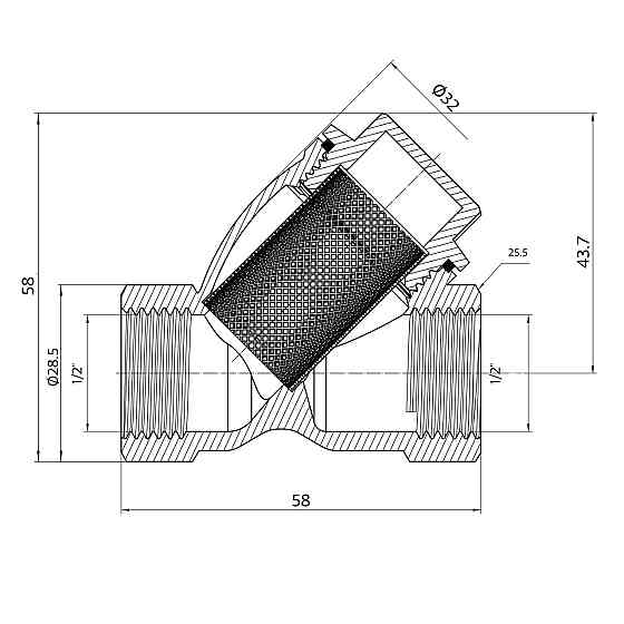 Фильтр грубой очистки Thermo Alliance Forte 1/2