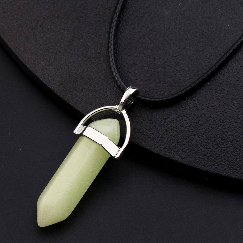 Флуоресцентный кулон маятник из Оникса, светящийся в темноте зеленым светом в форме шестигранника Киев - изображение 2