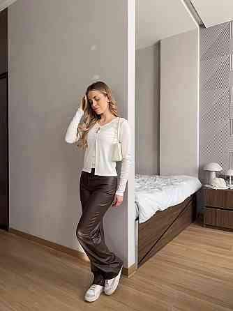 Женский базовый повседневный комплект из майки и кофты трикотаж рубчик Молочный, 44/46 Одесса