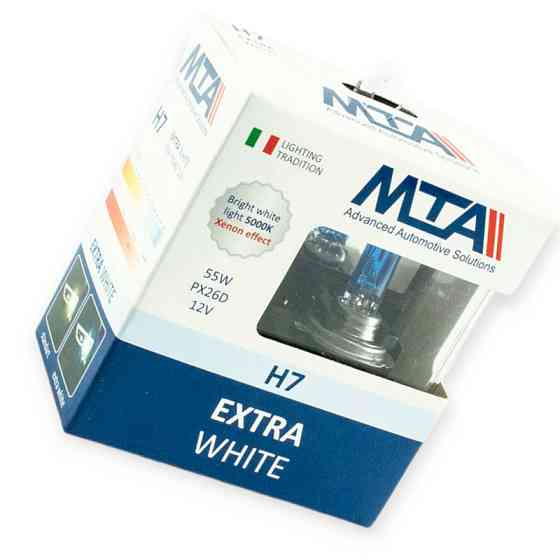 Автолампа 12V 55 W MTA Extra White (2шт) H7 Мукачево
