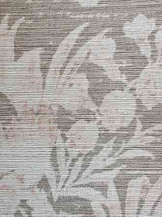 Шпалери флізелінові еко Casadeco Five o'clock 0.53х10 рожеві квіти, пальми, листя на коричневому під гобелен Київ