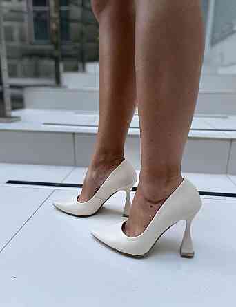 Туфлі жіночі ZanZara бежеві натуральна шкіра каблук 10 см розміри 35-40 (5161) Коломия