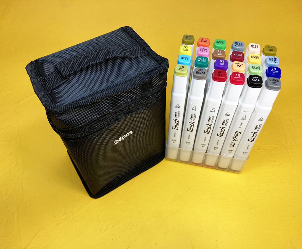 Маркеры для дизайнеров TOUCH Multicolor 24 шт, Набор двусторонних маркеров для скетчинга на спиртовой основе Каменец-Подольский - изображение 3