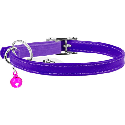 Нашийник для тварин WAUDOG Glamour з QR паспортом Д 17-20 см фіолетовий (32759) Вінниця - фото 2