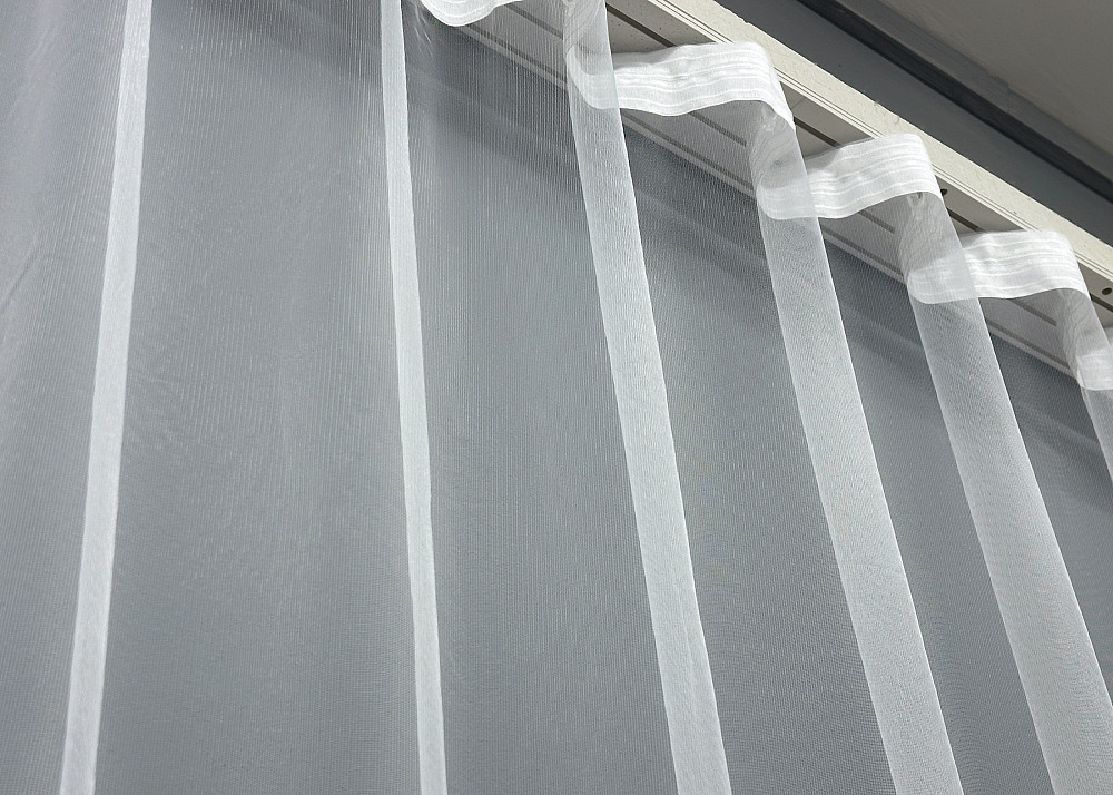 Тюль фатин "Омбре" з вишивкою та люрексом колір мурена з білим 1763т Київ - фото 8