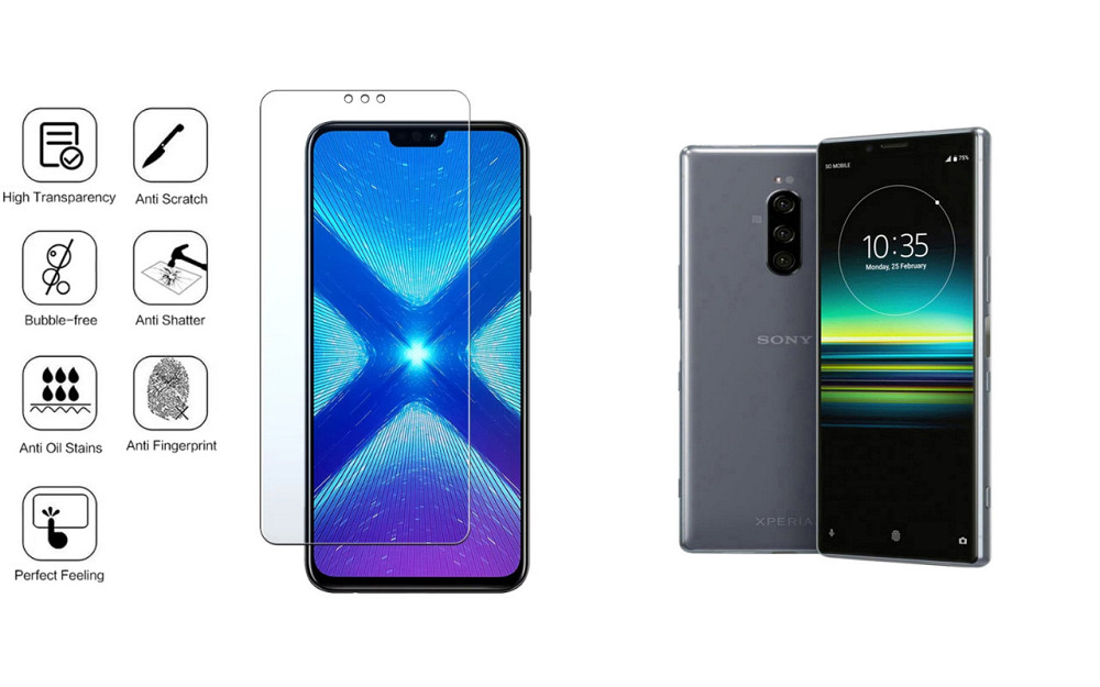 Защитное стекло NeoGlass для Sony Xperia 1 J9110 – ультрапрозрачное и устойчивое Киев - изображение 4