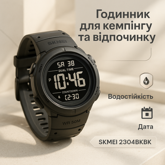 Чоловічий водонепроникний спортивний наручний годинник skmei, Якісний спортивний годинник SK-14 Львів
