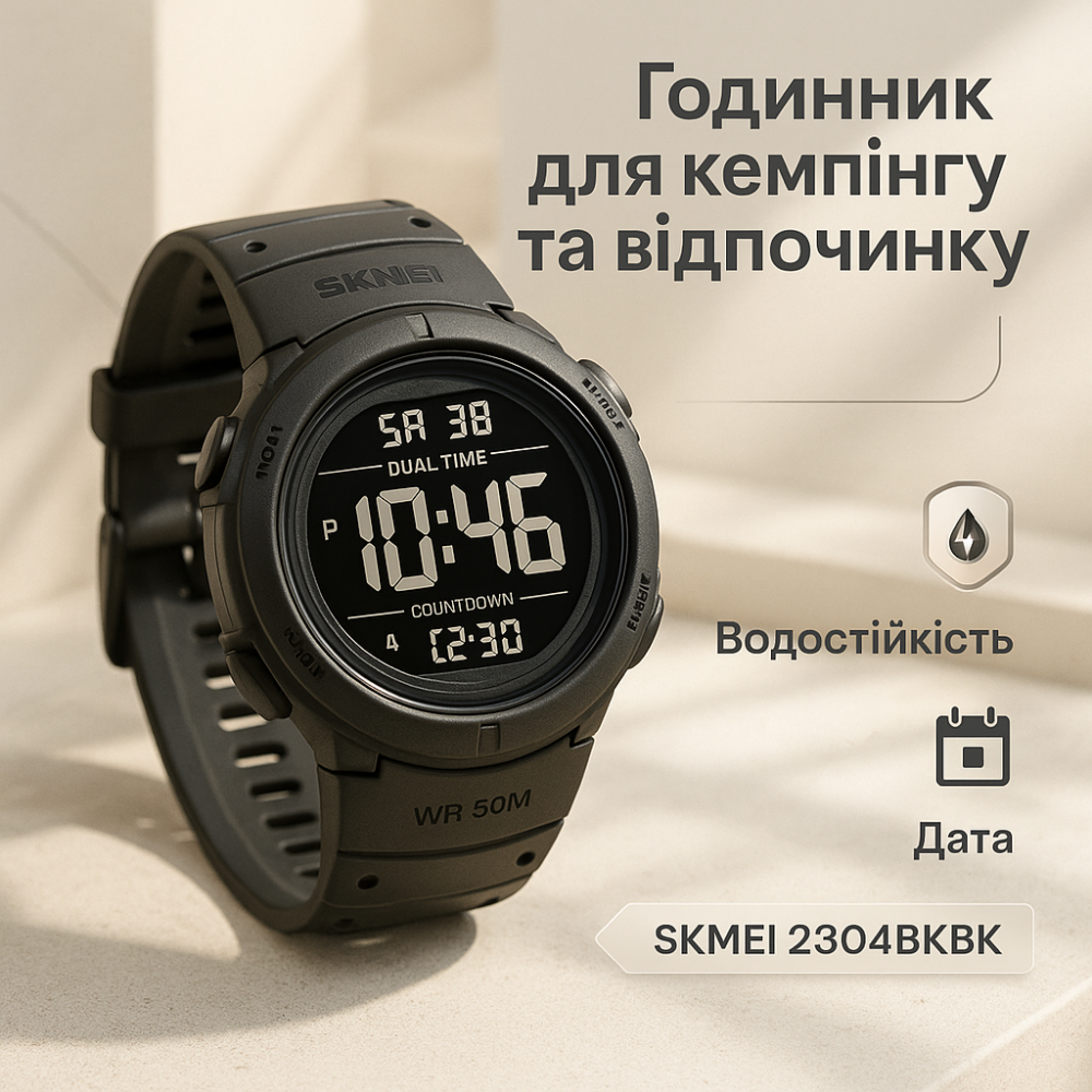 Чоловічий водонепроникний спортивний наручний годинник skmei, Якісний спортивний годинник SK-14 Львів - фото 4