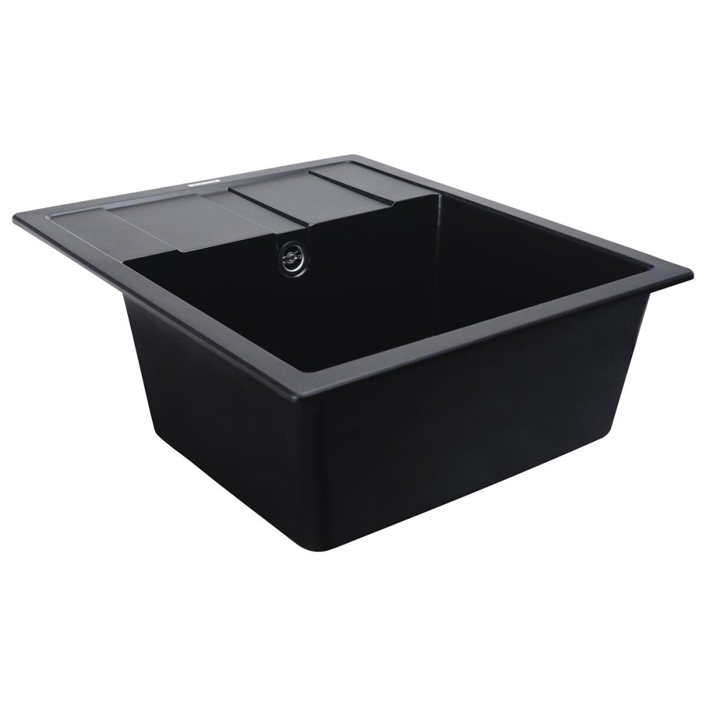 VALESO Гранітна мийка для кухні VALESO ARIA 5851 матова Чорна Київ - фото 3