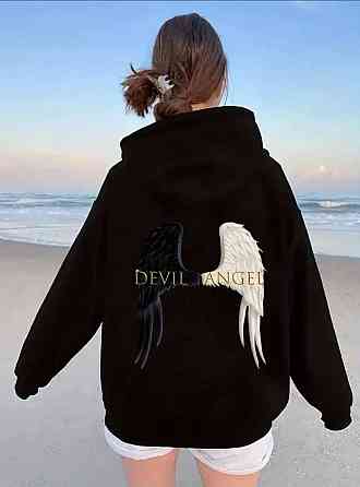 Женская стильная худи с узором тринитка на флисе Одесса