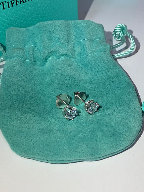 Серьги гвоздики Тиффани Tiffany, серебро 925 пробы. Мешочек Тиффани. Идеально на подарок девушке! Одесса - изображение 2