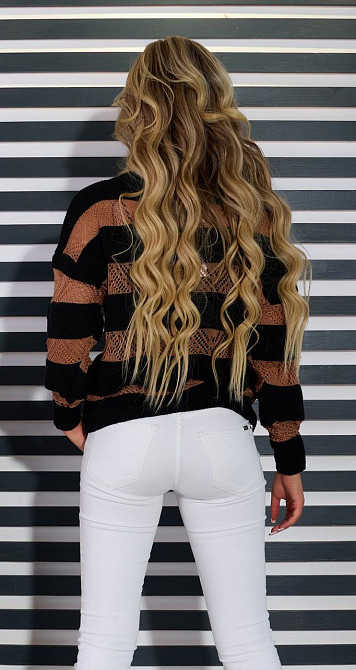 Свитер с ажурными полосками (42-44) Киев - изображение 2